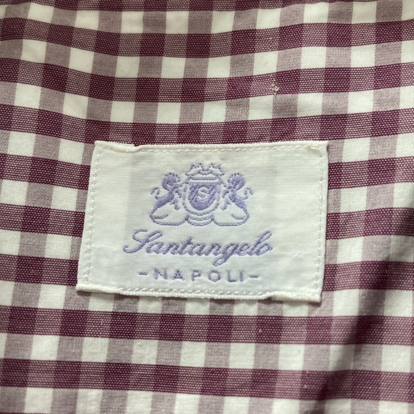 Men's Checkered Shirt - Maroon and White - Picture 2 of 3